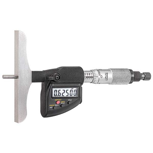 Starrett - Electronic Depth Micrometers Minimum Measurement (mm): 0.00 Minimum Measurement (Decimal Inch): 0.00 - Benchmark Tooling