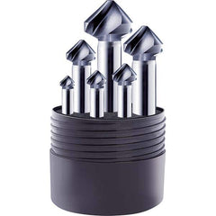 Guhring - Countersink Sets Countersink Type: Three Flute Minimum Head Diameter (Inch): 1/4 - Benchmark Tooling