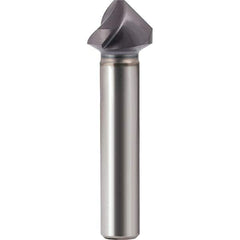 SpyroTec 1″ Head Diam, 1/4″ Cut Diam, 1/2″ Shank Diam, 3 Flute 82° Cobalt Countersink TiAlN Finish, 2-3/4″ OAL, Single End, 1/2″ Cylindrical Shank, Right Hand Cut