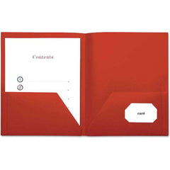 UNIVERSAL - File Folders, Expansion Folders & Hanging Files Folder/File Type: Pocket Folders Color: Red - Benchmark Tooling