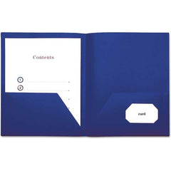 UNIVERSAL - File Folders, Expansion Folders & Hanging Files Folder/File Type: Pocket Folders Color: Navy Blue - Benchmark Tooling