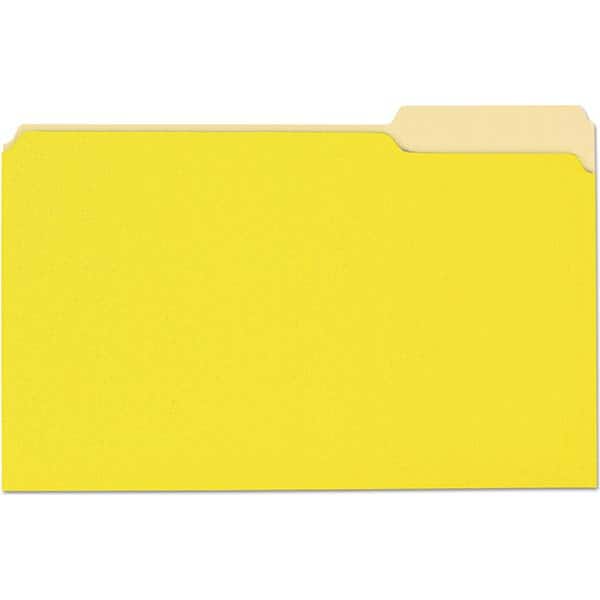 UNIVERSAL - File Folders, Expansion Folders & Hanging Files Folder/File Type: File Folders with Top Tab Color: Light Yellow - Benchmark Tooling