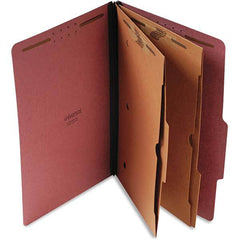 UNIVERSAL - File Folders, Expansion Folders & Hanging Files Folder/File Type: Classification Folders with Tob Tab Fastener Color: Red - Benchmark Tooling