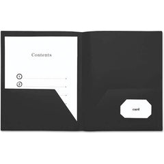 UNIVERSAL - File Folders, Expansion Folders & Hanging Files Folder/File Type: Pocket Folders Color: Black - Benchmark Tooling