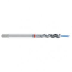 M8x1.25 6H 3-Flute Cobalt Red Ring Semi-Bottoming 40 degree Spiral Flute Tap-Bright - Benchmark Tooling