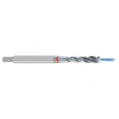 M6x1.0 6H 3-Flute Cobalt Red Ring Semi-Bottoming 40 degree Spiral Flute Tap-Bright - Benchmark Tooling