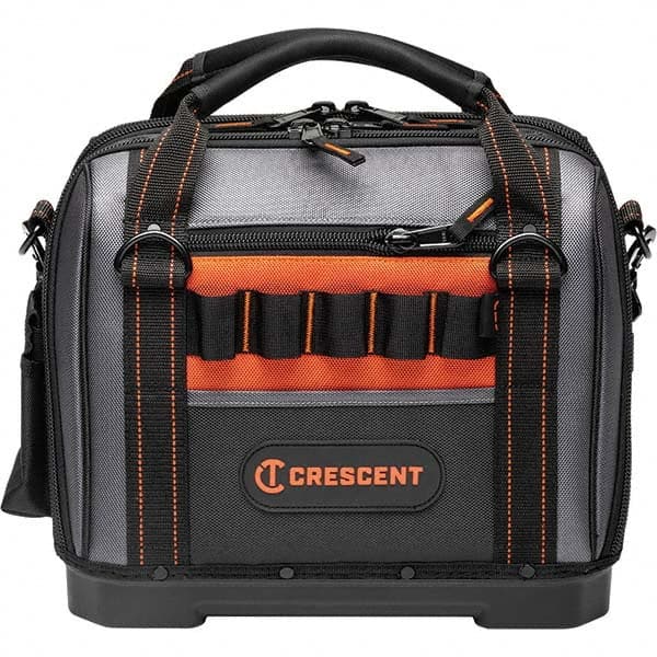 Crescent - 32 Pocket, Polyester, Black/Orange Closed Top Tool Bag - Benchmark Tooling