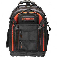 Crescent - 38 Pocket, Polyester, Black/Orange Backpack Tool Bag - Benchmark Tooling