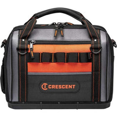 Crescent - 32 Pocket, Polyester, Black/Orange Closed Top Tool Bag - Benchmark Tooling