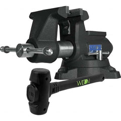 Wilton - 5-1/2" Jaw Width x 6" Jaw Opening, 3-5/8" Throat Depth, Bench & Pipe Combination Vise - Benchmark Tooling