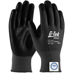 19-D534B/L Coated Gloves - G-Tek 3GX Dyneema Diamond - Black 13G - Nitrile Foam - Touchscreen - A4 - Exact Industrial Supply