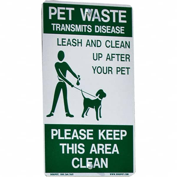 DOGIPOT - Pet Waste Station Accessories Type: Reflective Pet Sign Material: Aluminum - Benchmark Tooling