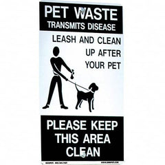 DOGIPOT - Pet Waste Station Accessories Type: Reflective Pet Sign Material: Aluminum - Benchmark Tooling