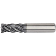 Kennametal - 3/8", 1/2" LOC, 3/8" Shank Diam, 2" OAL, 4 Flute, Solid Carbide Square End Mill - Benchmark Tooling