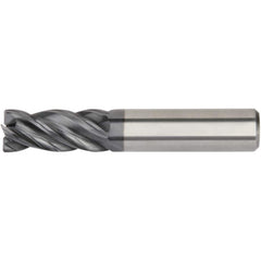 Kennametal - 3/16", 5/8" LOC, 3/16" Shank Diam, 2-1/4" OAL, 4 Flute, Solid Carbide Square End Mill - Benchmark Tooling