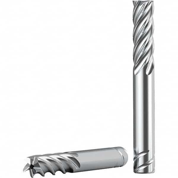 Kennametal - 1/2", 1-1/2" LOC, 1/2" Shank Diam, 3-1/2" OAL, 5 Flute, Solid Carbide Square End Mill - Benchmark Tooling