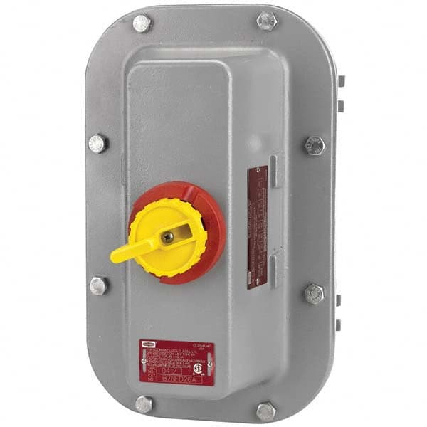 Cam & Disconnect Switches; Enclosure Type: Enclosed; Fused: Non-Fused; Horsepower: 3 - 40; Number of Phases: 3; Amperage: 60 A; Contact Form: 3PST; Horsepower at 1 Phase: 7.5 @ 200 VAC; Horsepower at 3 Phase: 60 @ 600 V; Number of Poles: 3; Number of Wire