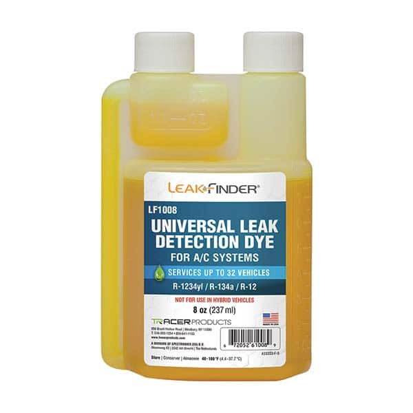 Leak Finder - Automotive Leak Detection Dyes Applications: Refrigeration Container Size: 8 oz. - Benchmark Tooling