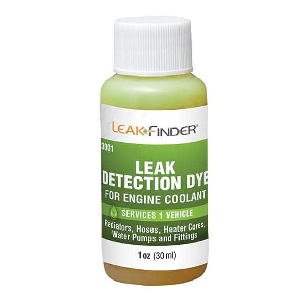 Leak Finder - Automotive Leak Detection Dyes Applications: Coolant Container Size: 1 oz. - Benchmark Tooling