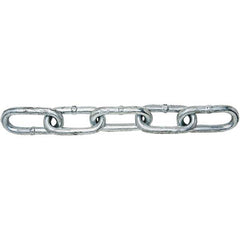 Campbell - Welded Chain; Trade Size: 1/2 ; Load Capacity (Lb.): 9000.000 ; Finish/Coating: Zinc Plated ; Type: Welded ; Length (Feet): 1000 ; Chain Diameter (Decimal Inch): 0.5300 - Exact Industrial Supply