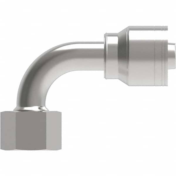 Eaton - Hydraulic Hose Fittings & Couplings Type: Female Swivel DIN 24 Seat 90 Light Hose Diameter: 7/8 (Inch) - Benchmark Tooling