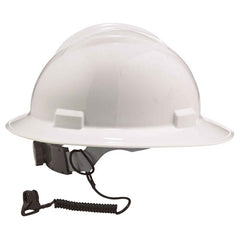 3158 Black Coil Hard Hat Lanyard With Clamp - Benchmark Tooling