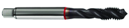 M5x0.80 6H 3-Flute Cobalt Red Ring Semi-Bottoming 40 degree Spiral Flute Tap-TiCN - Benchmark Tooling