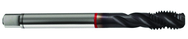 M6x1.0 6H 3-Flute Cobalt Red Ring Semi-Bottoming 40 degree Spiral Flute Tap-TiCN - Benchmark Tooling