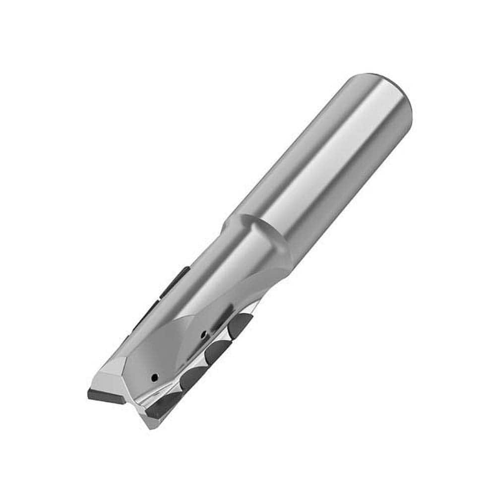 Corner Radius End Mill: 1/2″ Dia, 1″ LOC, 0.015″ Radius, 2 Flutes, Solid Carbide 3-1/4″ OAL, 1/2″ Shank Dia, Helix, Bright/Uncoated, Corner Radius End, Series ALCR