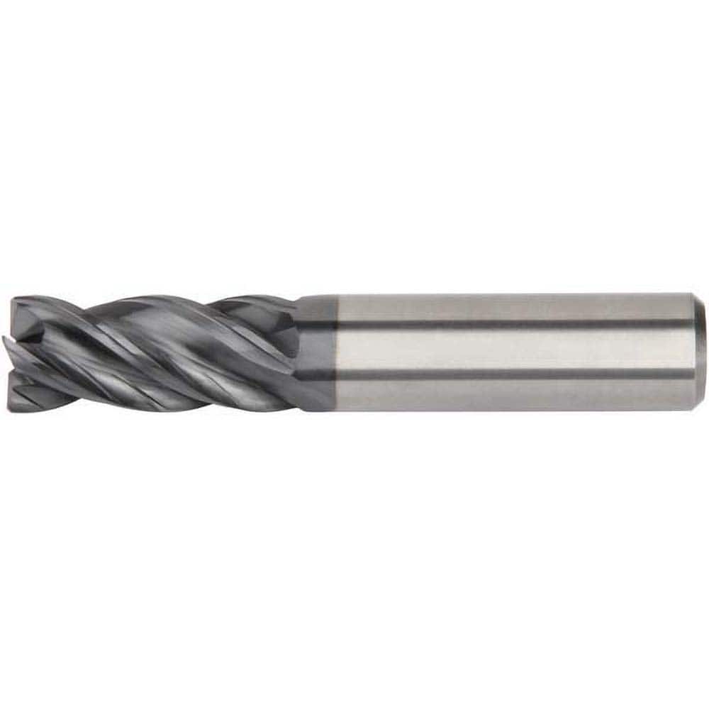 Corner Chamfer End Mill: 0.0787″ Dia, 4 Flute, Solid Carbide 50 mm OAL, 6 mm Shank Dia, AlTiN Coated, Centercutting