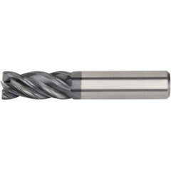 Corner Chamfer End Mill: 0.0787″ Dia, 4 Flute, Solid Carbide 50 mm OAL, 6 mm Shank Dia, AlTiN Coated, Centercutting