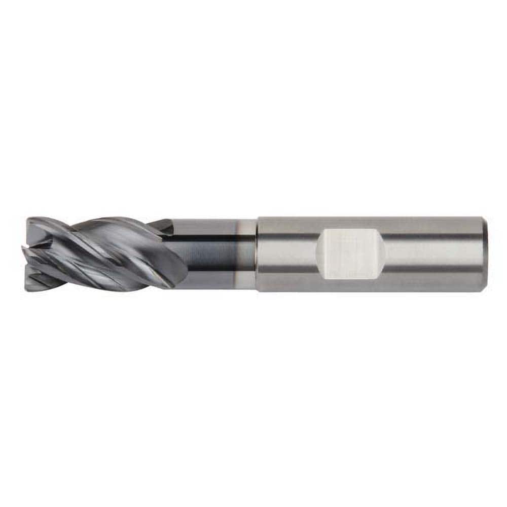 Corner Chamfer End Mill: 0.1378″ Dia, 4 Flute, Solid Carbide 57 mm OAL, 6 mm Shank Dia, AlTiN Coated, Centercutting