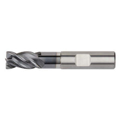 Corner Chamfer End Mill: 0.1378″ Dia, 4 Flute, Solid Carbide 57 mm OAL, 6 mm Shank Dia, AlTiN Coated, Centercutting