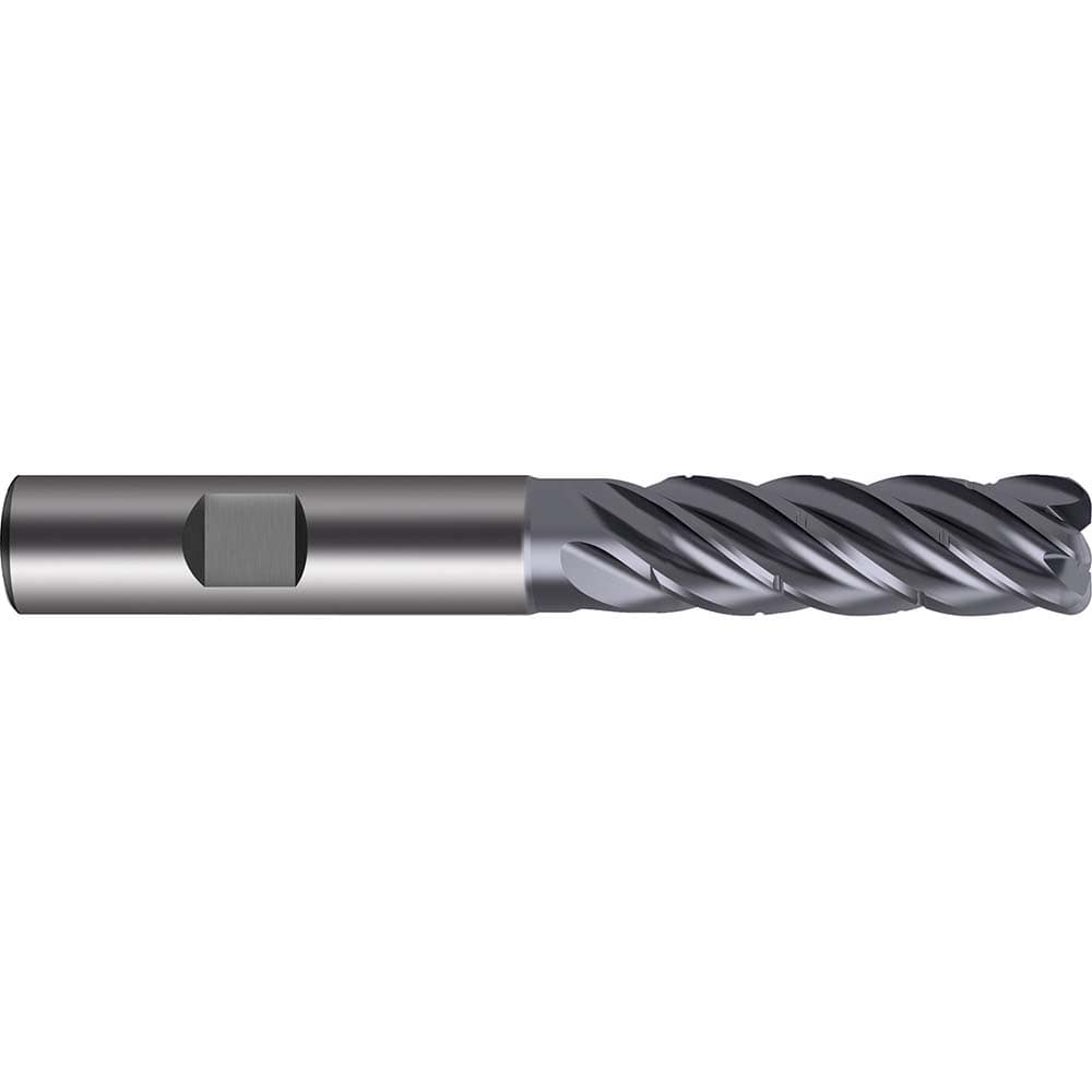 Corner Radius End Mill Head: 5 Flutes Solid Carbide, Super-A Coated, Series 6861