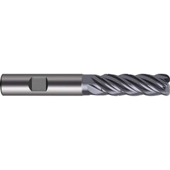 Corner Radius End Mill Head: 5 Flutes Solid Carbide, Super-A Coated, Series 6861