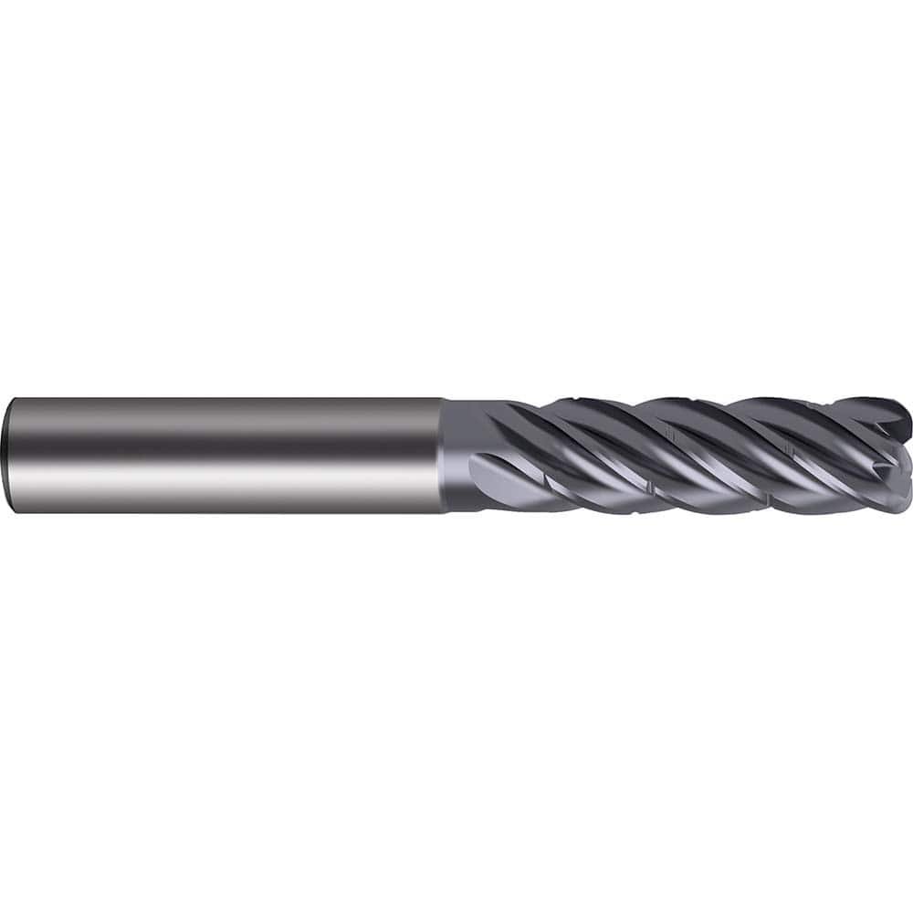 Corner Radius End Mill Head: 5 Flutes Solid Carbide, Super-A Coated, Series 6860