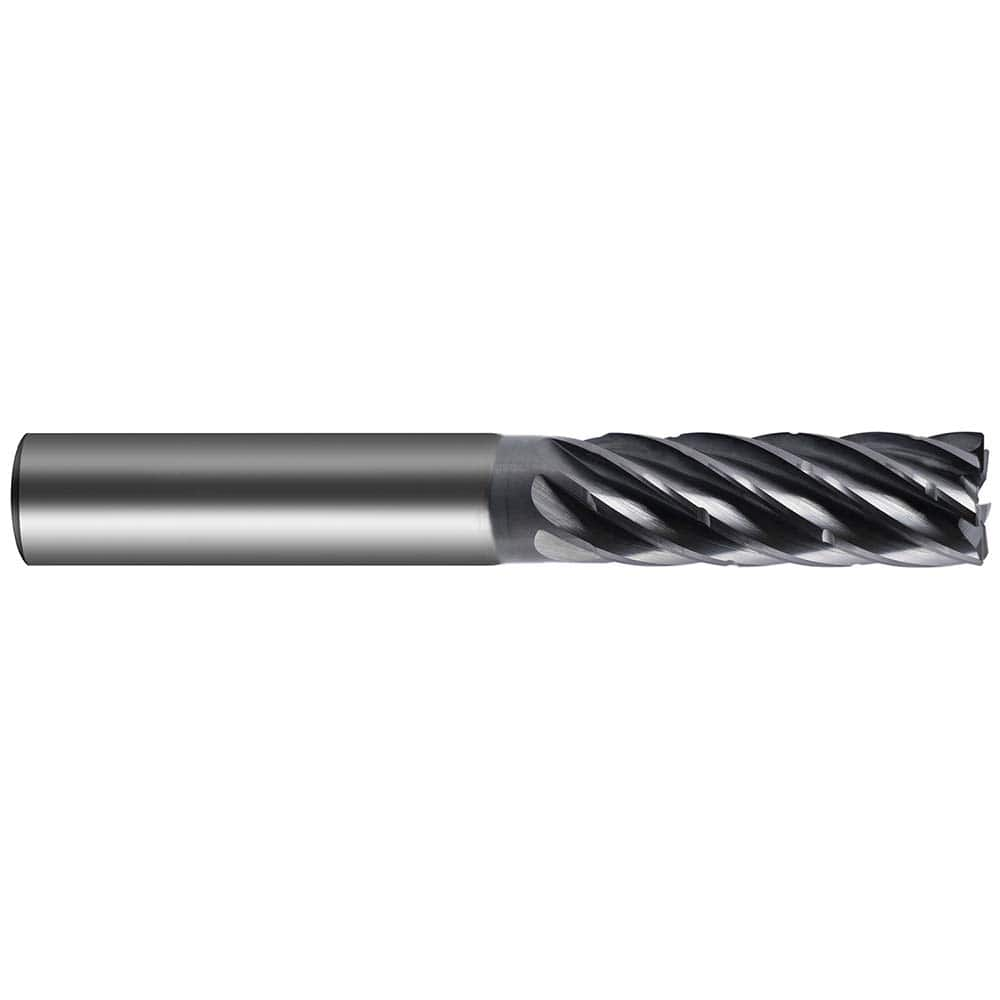 Corner Radius End Mill Head: 1-1/4″ LOC, 7 Flutes Solid Carbide, nano-A Coated, Series 6997