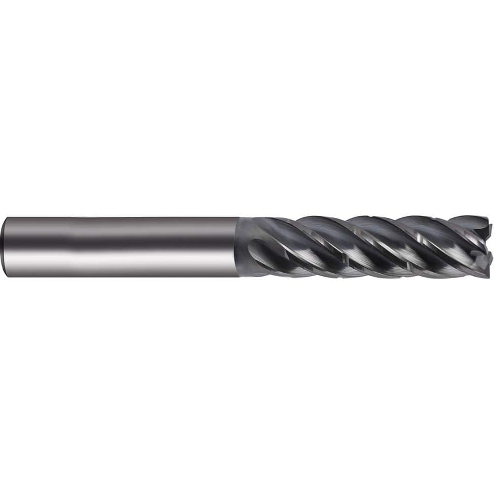 Corner Radius End Mill Head: 2-1/4″ LOC, 5 Flutes Solid Carbide, nano-A Coated, Series 6991