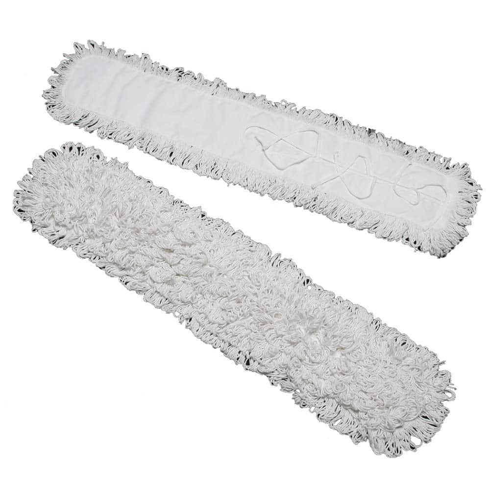 Ability One - Wet Mop Heads & Pads; Style: Loop End ; Material: Yarn ; Approximate Weight (oz.): 32 ; Mop Color: White ; Connection Type: Slip-on ; Mop Head Size: Medium - Exact Industrial Supply