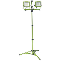 PowerSmith - 120 Watt Floor Tripod Twin Angle Electric Portable LED Light - Exact Industrial Supply