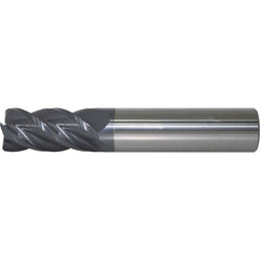 Corner Radius End Mill: 1/8″ Dia, 1/4″ LOC, 0.02″ Radius, 4 Flutes, Solid Carbide 1-1/2″ OAL, 1/8″ Shank Dia, 40 ° Helix, AlTiN+ Coated, Corner Radius End, Centercutting, Series 6/44