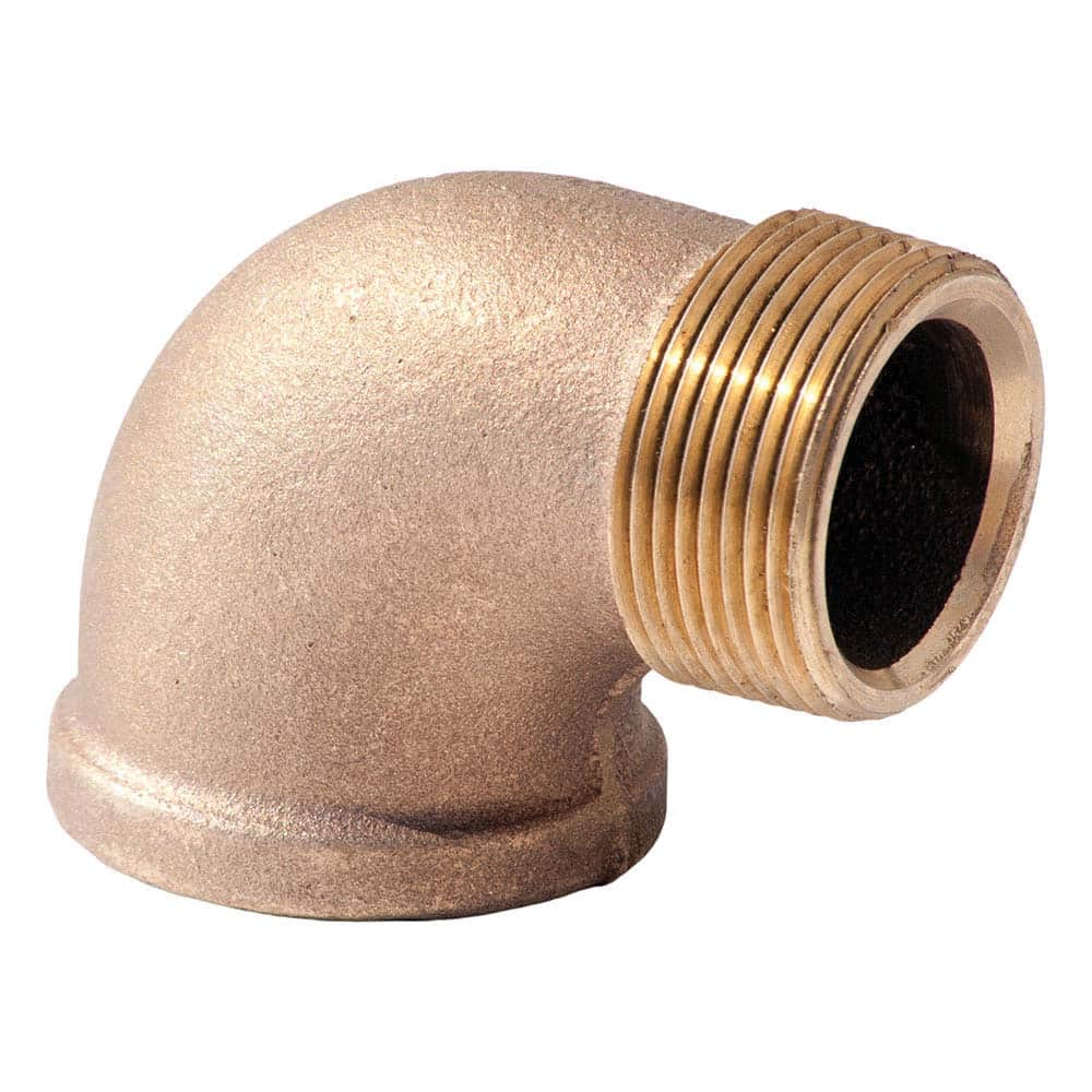 Merit Brass - Brass & Chrome Pipe Fittings Type: 90 Degree Street Elbow Fitting Size: 3 - Benchmark Tooling