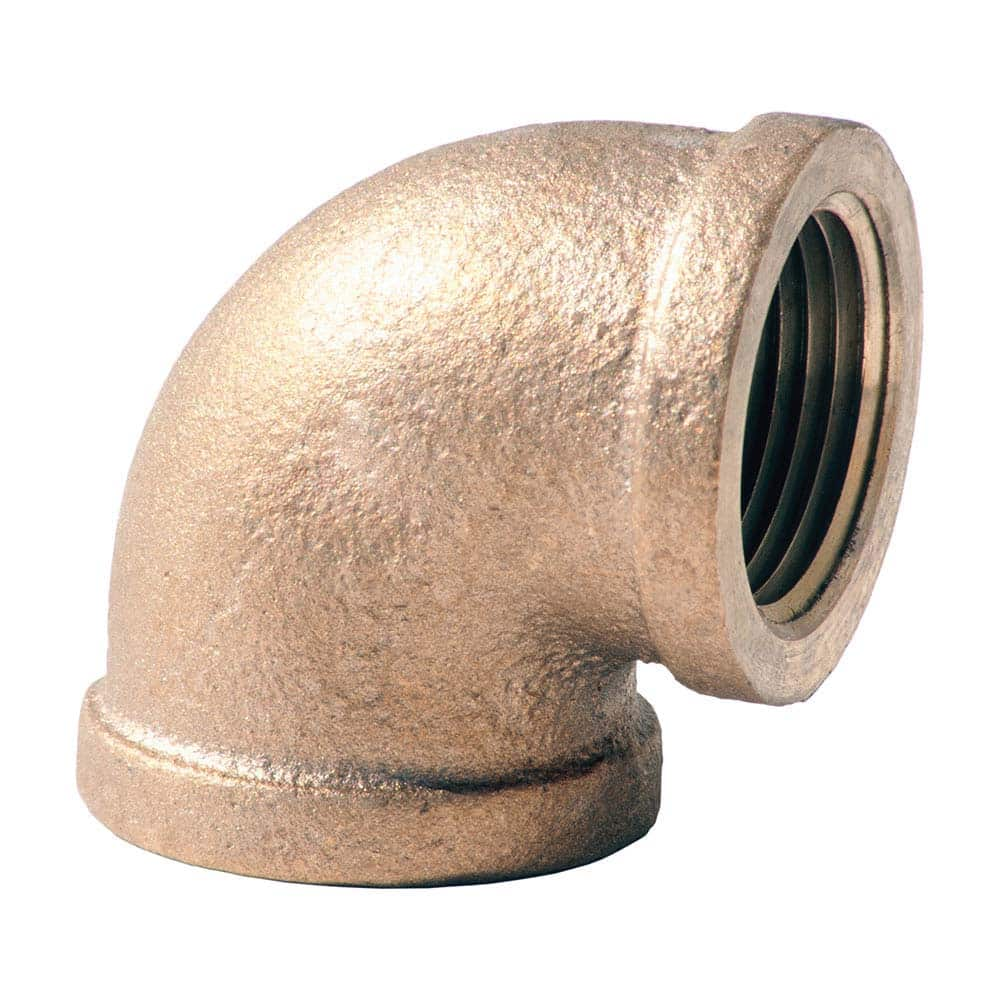 Merit Brass - Brass & Chrome Pipe Fittings Type: 90 Degree Elbow Fitting Size: 1/2 - Benchmark Tooling