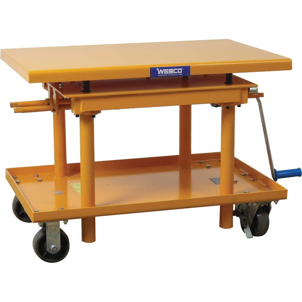 Wesco Industrial Products - Lifting Tables Type: Hand Crank Precision Lift Style: Post - Benchmark Tooling