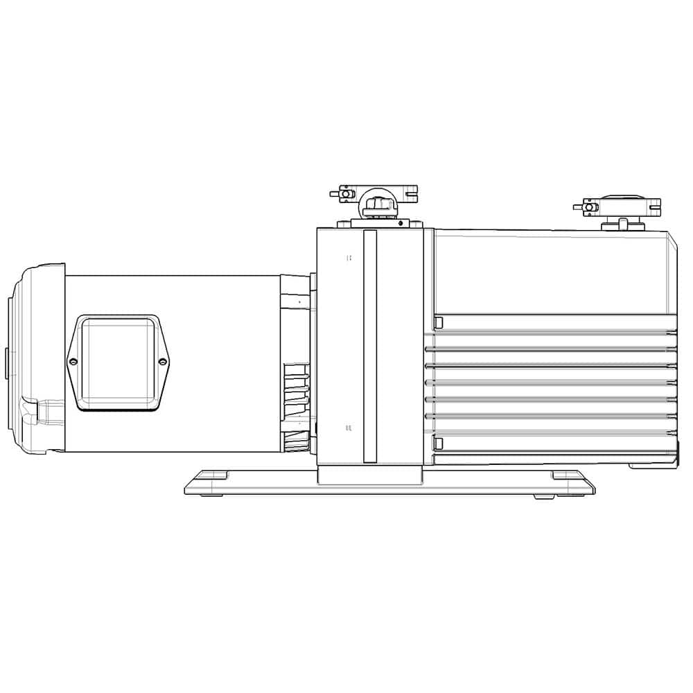 Welch - Rotary Vane-Type Vacuum Pumps; Horsepower: 1.1 ; Voltage: 208-230/460 ; Cubic Feet per Minute: 22.10 ; Length (Decimal Inch): 24.3000 ; Width (Decimal Inch): 8.1000 ; Height (Inch): 11.40 - Exact Industrial Supply