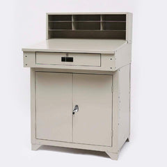 Value Collection - Stationary Shop Desks Type: Shop Desk - Closed Width (Inch): 34-1/2 - Benchmark Tooling