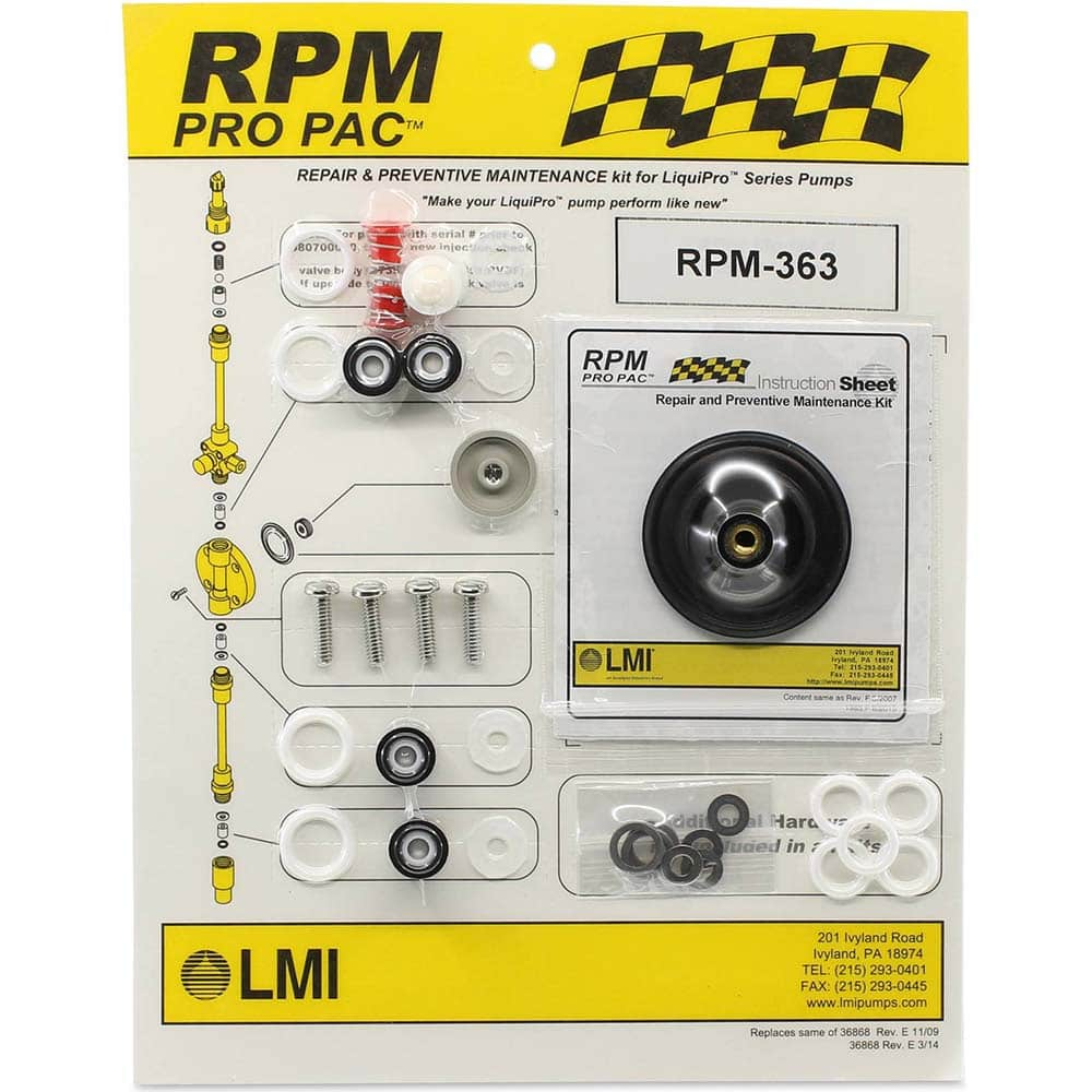 LMI - Metering Pump Accessories Type: Liquid End Preventative Maintenance Kit For Use With: LMI LIQUIPRO Liquid Ends: 353xx - Benchmark Tooling