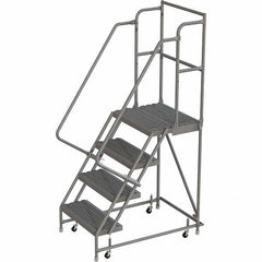TRI-ARC - Rolling & Wall Mounted Ladders & Platforms Type: Rolling Warehouse Ladder Style: Rolling Platform Ladder - Benchmark Tooling