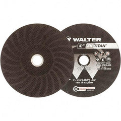 WALTER Surface Technologies - 7" Aluminum Oxide Cutoff Wheel - 1/16" Thick, 7/8" Arbor, 8,600 Max RPM, Use with Die Grinders - Benchmark Tooling