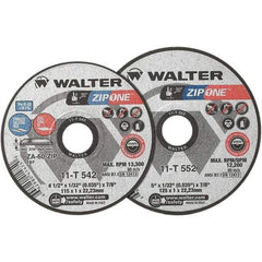 WALTER Surface Technologies - Depressed-Center Wheels Wheel Diameter (Inch): 6 Wheel Thickness (Inch): 1/32 - Benchmark Tooling